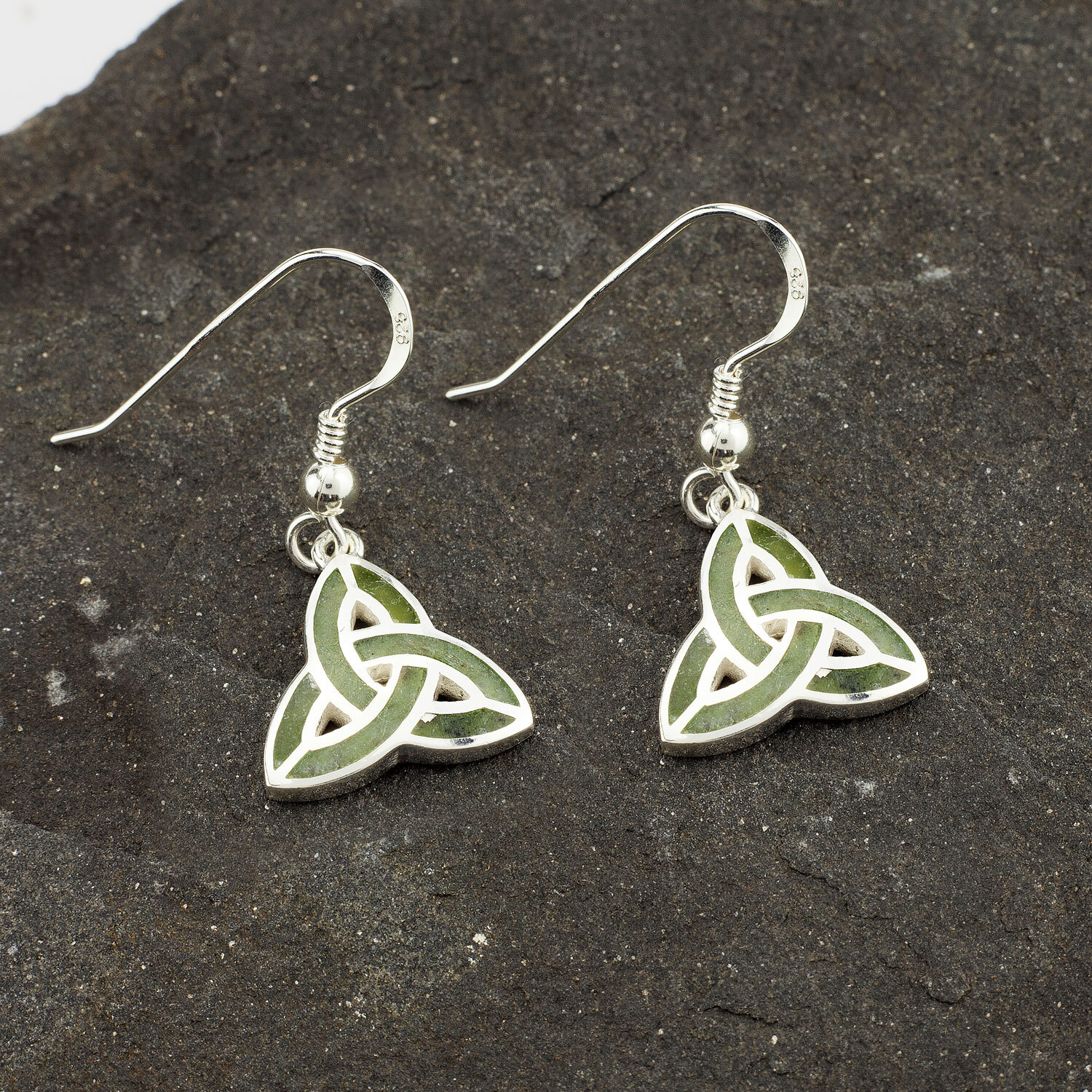 connemara marble stud earrings