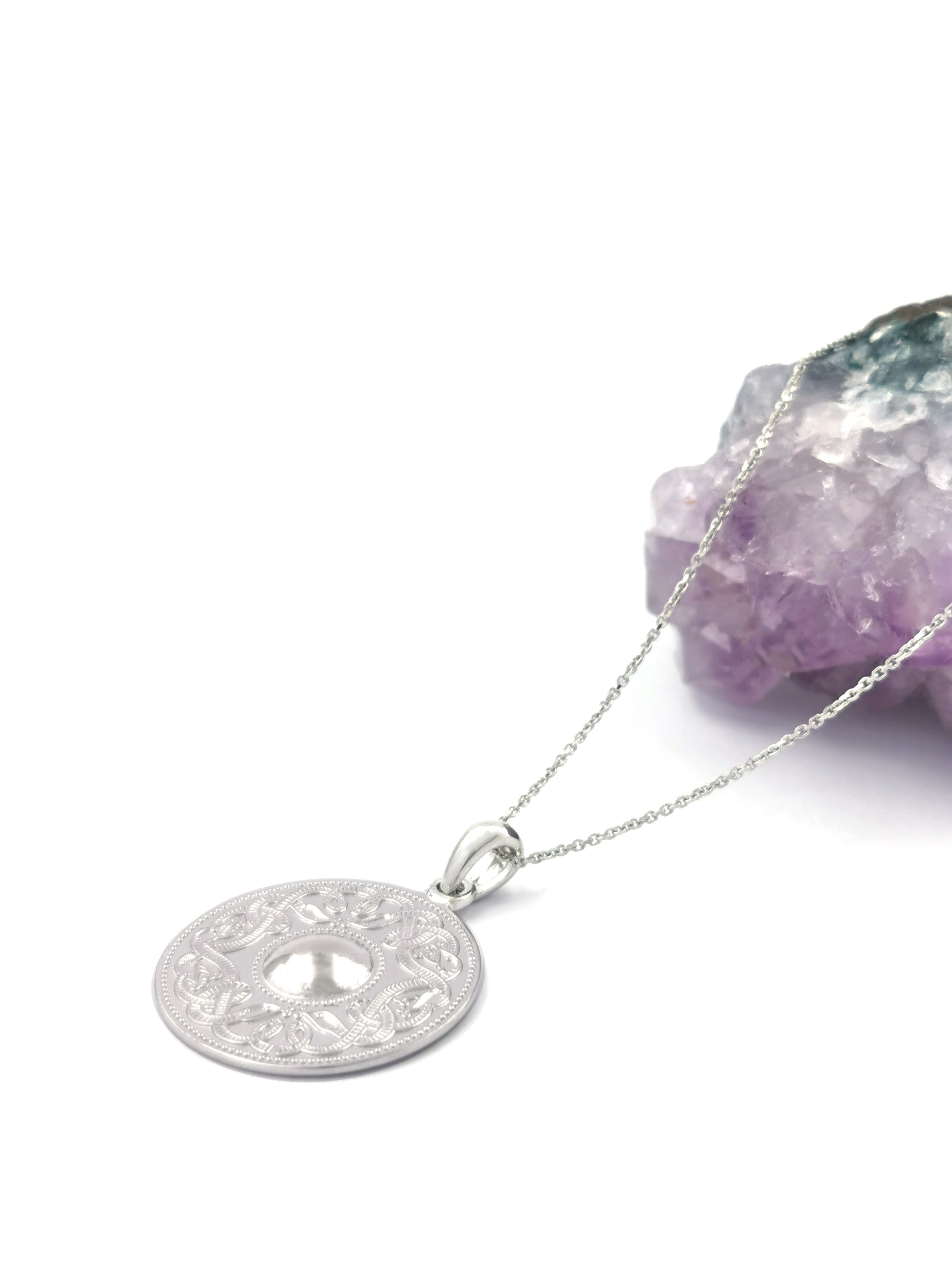 Celtic Knot & Celtic Warrior - Shown with Light Cable Chain