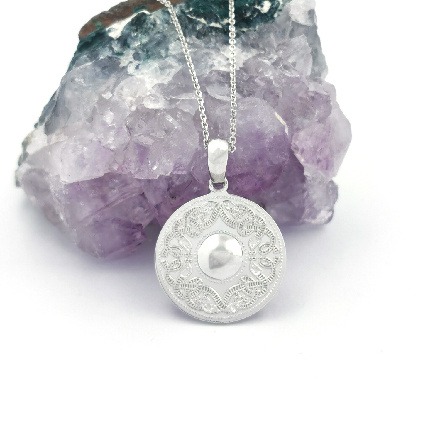 Celtic Knot & Celtic Warrior - Shown with Light Cable Chain