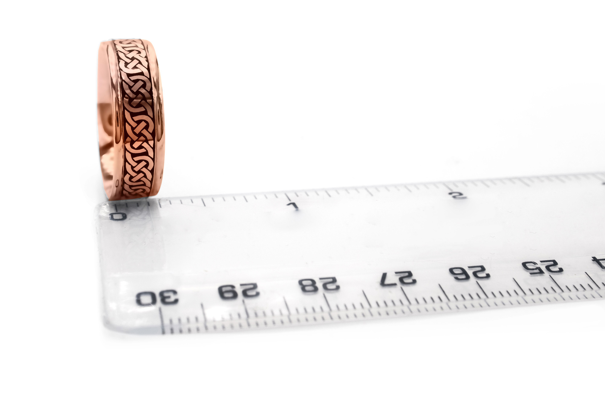 Striking Cerin 18K Rose Gold Celtic Knot 7.0mm Ring