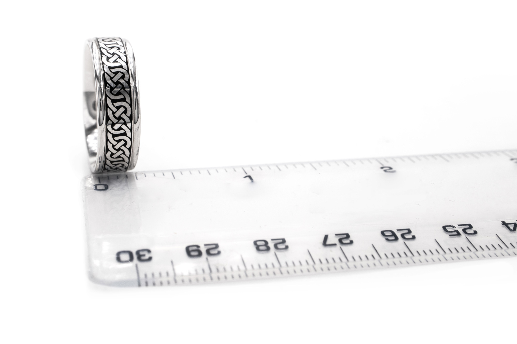 Cerin Platinum Celtic Knot 7.0mm Ring