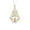 Attractive Yellow Gold Claddagh Necklace For Women - Gallery