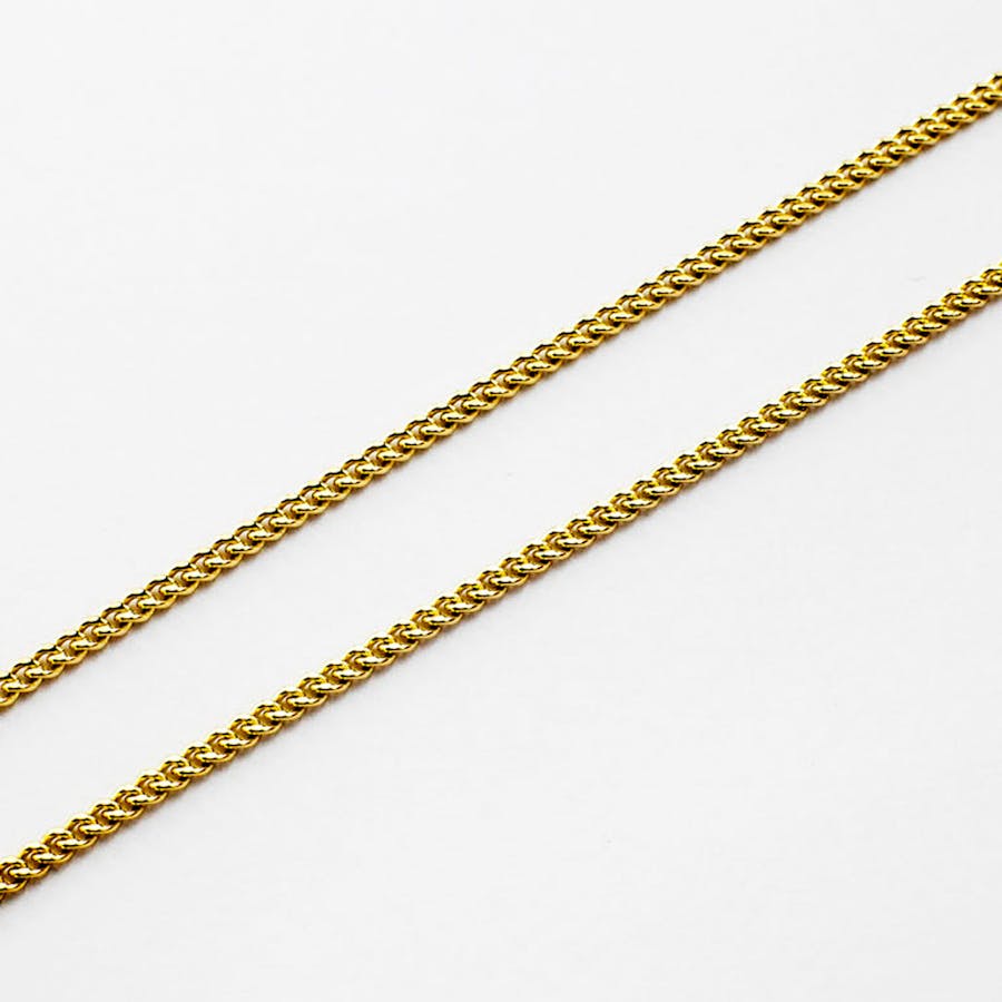 9ct 24 Inch Yellow Gold Solid Curb Chain Cropped