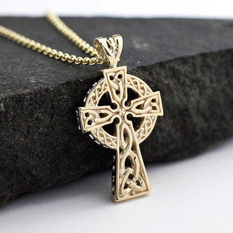 Celtic Cross - Shown on Luxury Rolo Chain