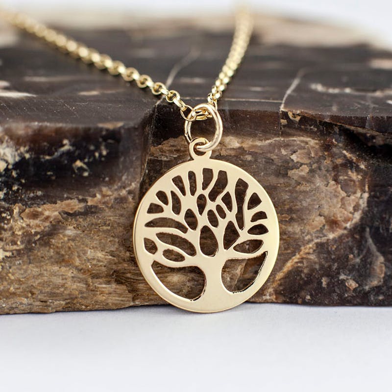 9K Gold Tree Of Life Necklace, From Ireland - Main Image