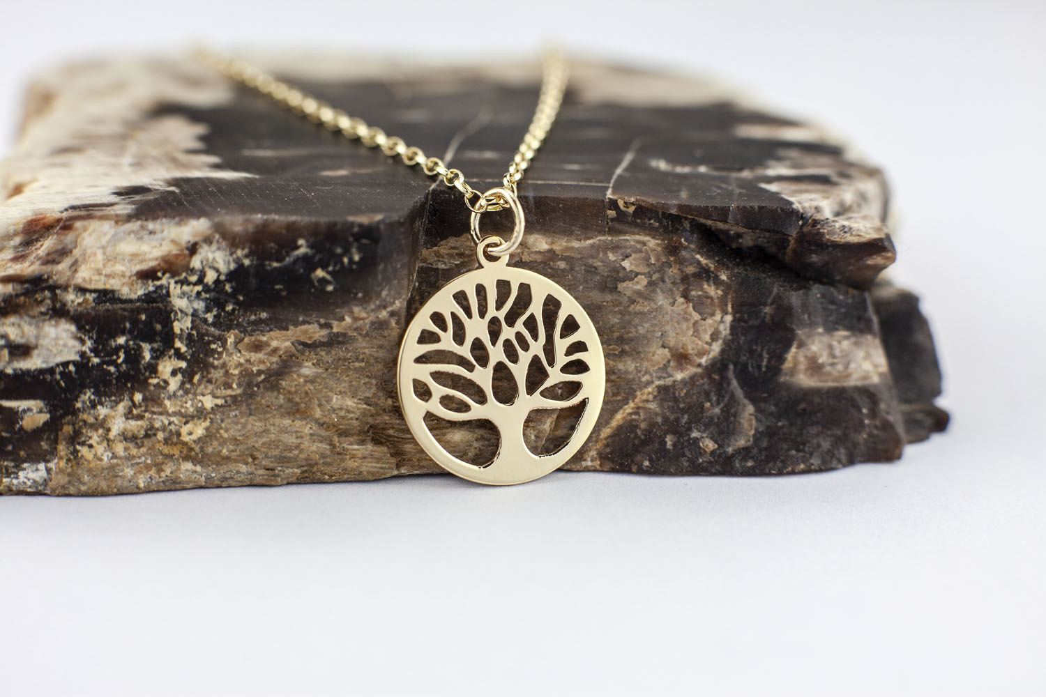 Tree of Life - Shown with Light Rolo Chain