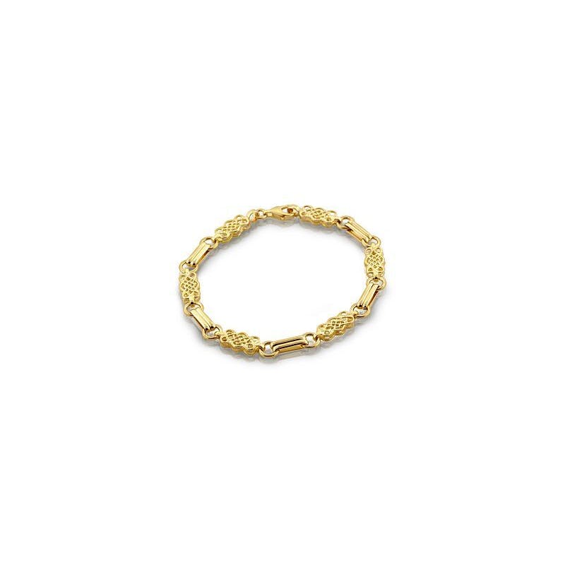 Authentic 9K Yellow Gold Celtic Knot Bracelet For Women