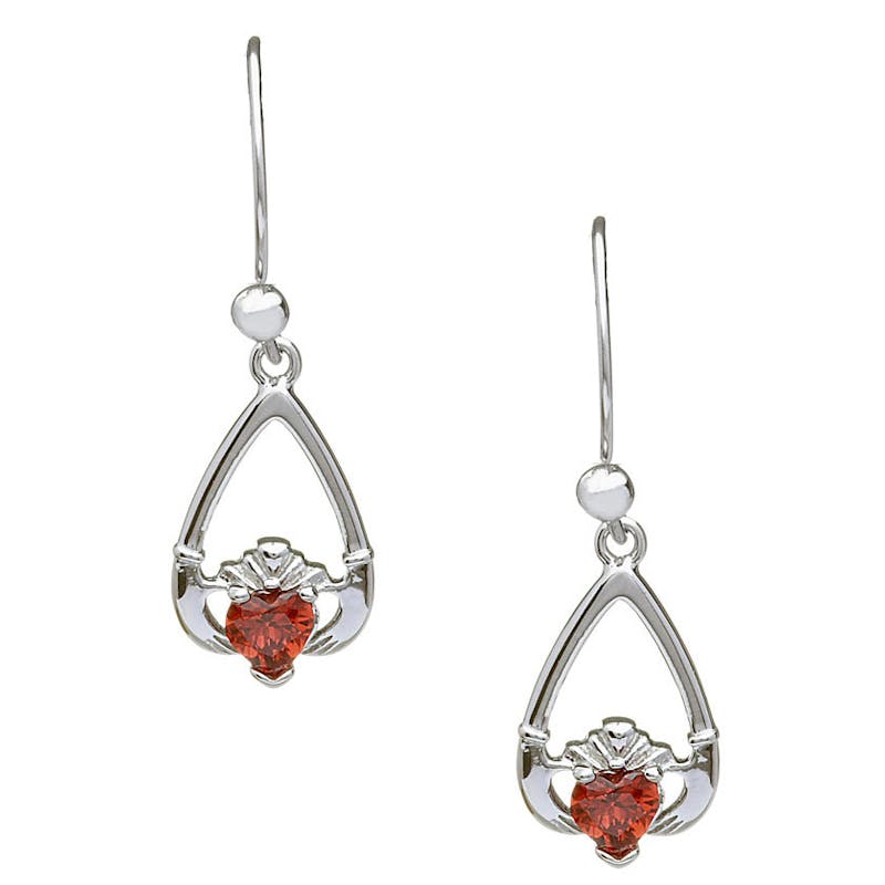 Authentic Sterling Silver January Birthstone Earrings For Women