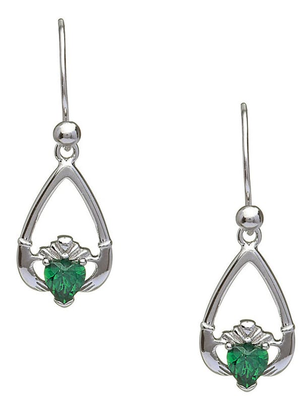 Attractive Sterling Silver May Birthstone Earrings For Women