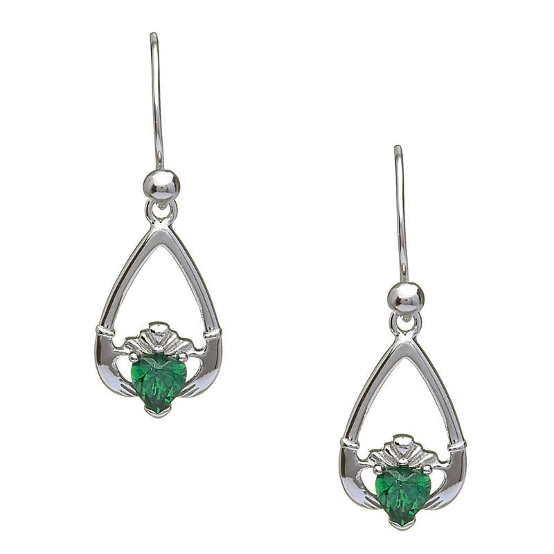 Attractive Sterling Silver May Birthstone Earrings For Women