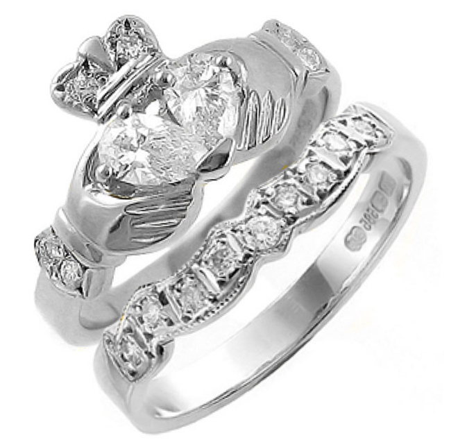 his and hers claddagh wedding bands