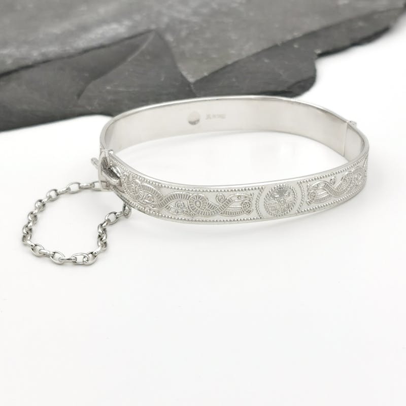 Womens Celtic Warrior Bracelet in Sterling Silver