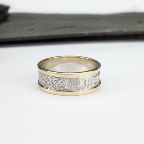 Celtic Warrior and Ardagh Chalice Wedding Rings