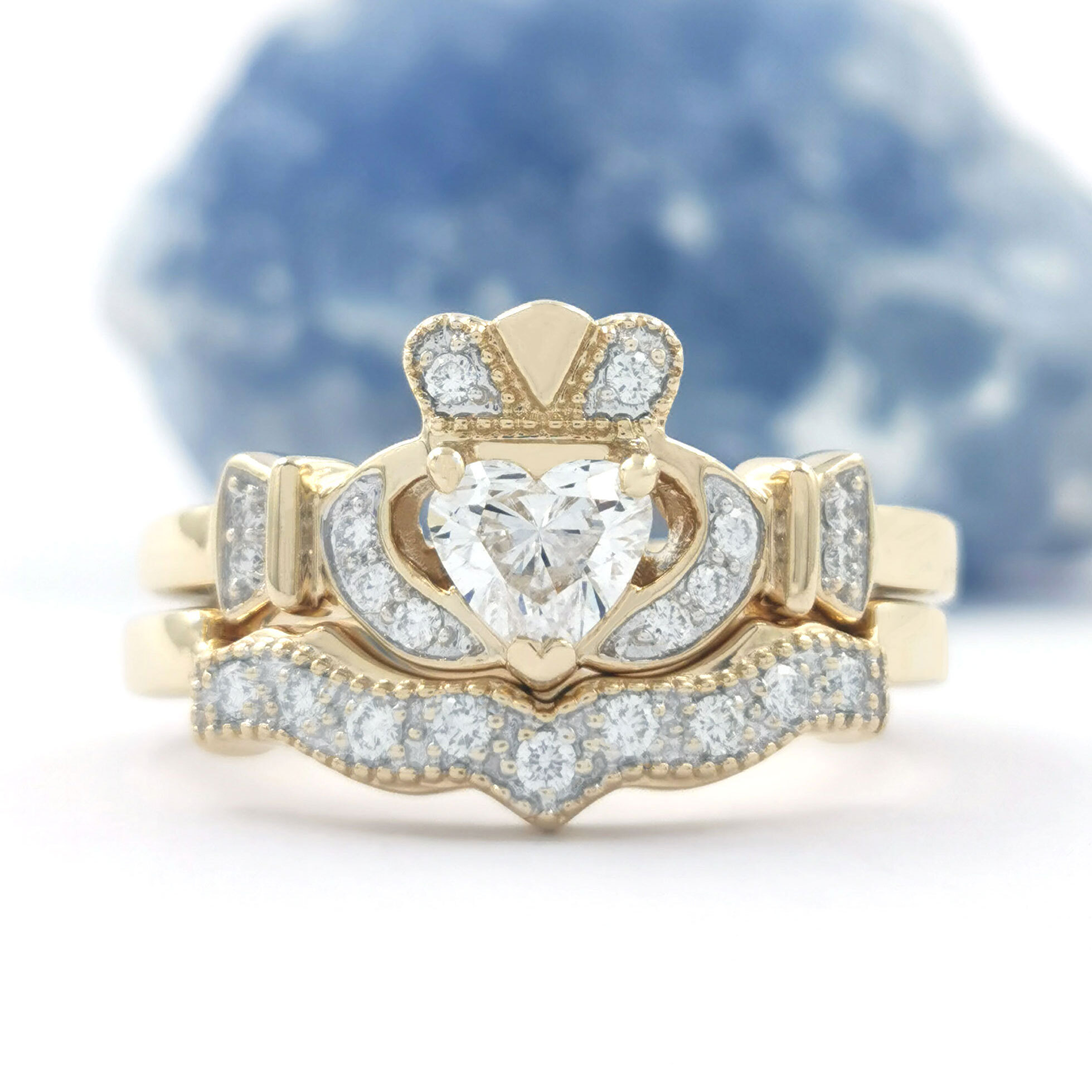 Claddagh - Shown with Matching Wedding band