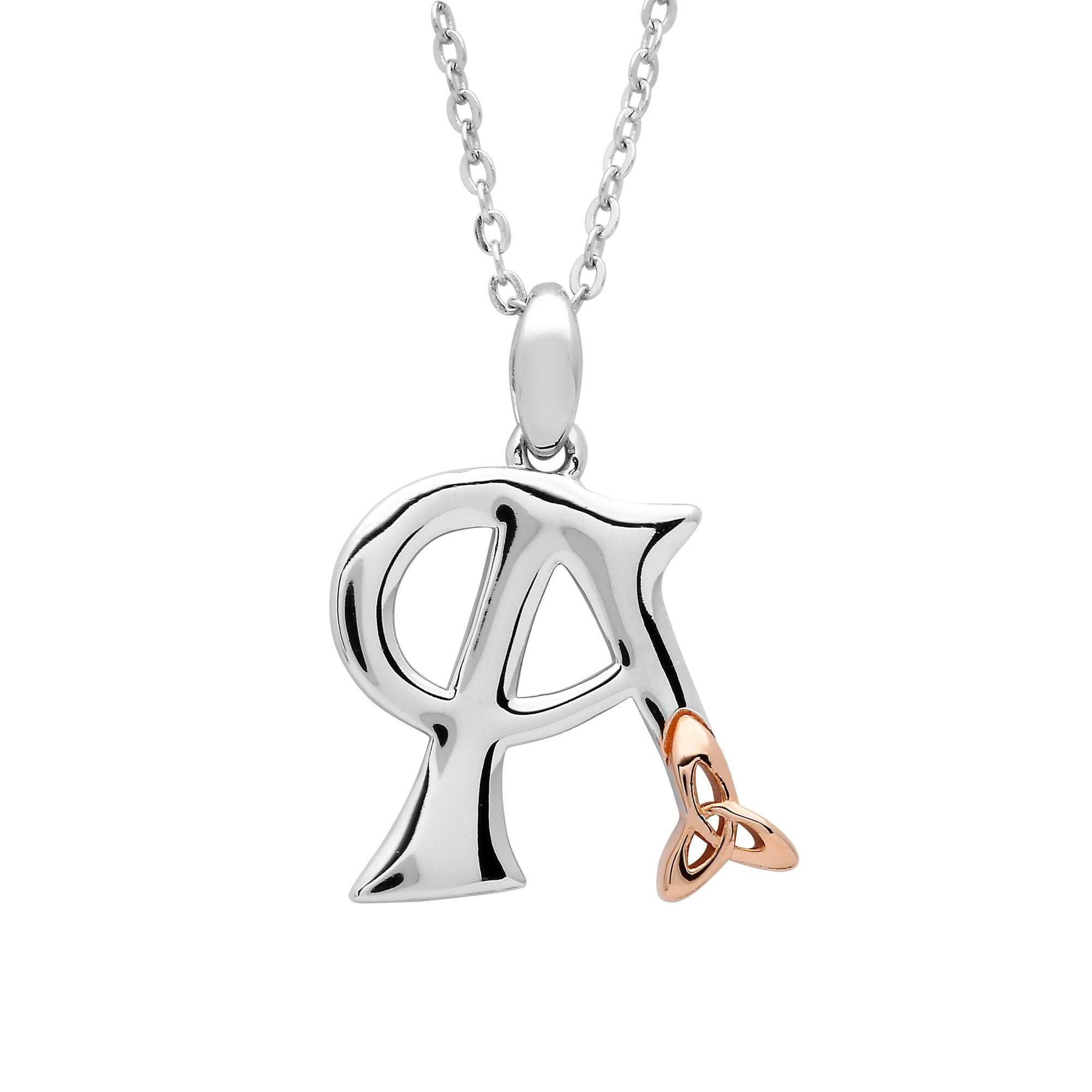 925-Sterling-Silver Initial Letter K Necklace - Celtic Knot Personalized  Pendant Name Capital Jewelry Monogram Gothic Eternity Infinity Dainty King