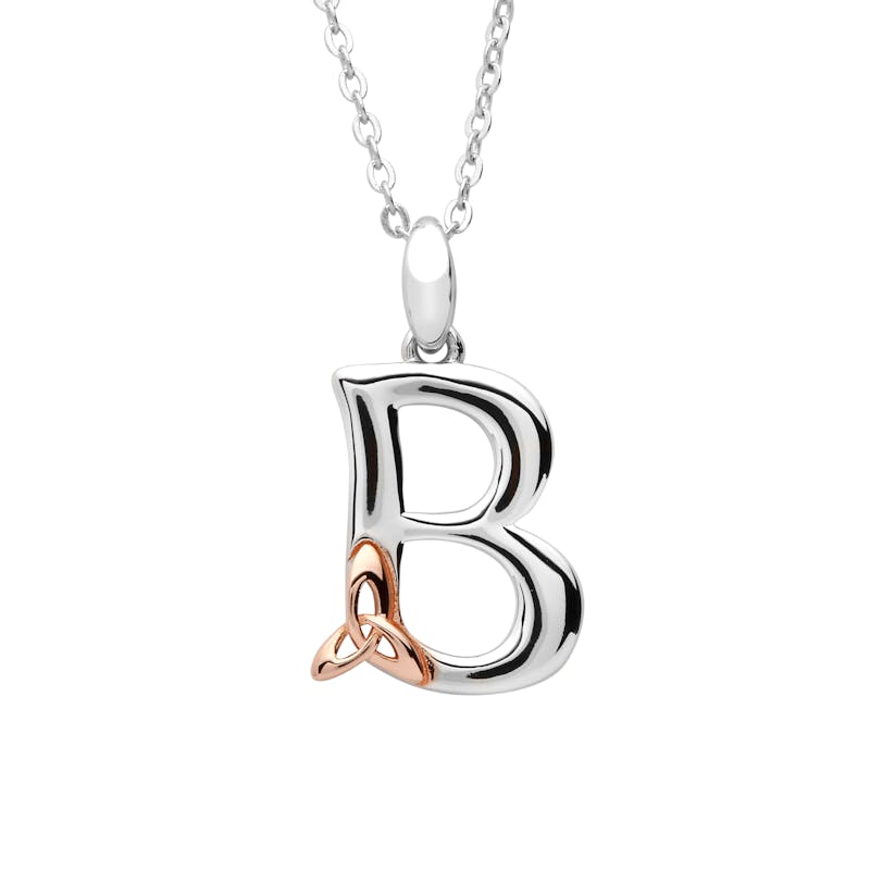 Womens Sterling Silver Trinity Knot Necklace