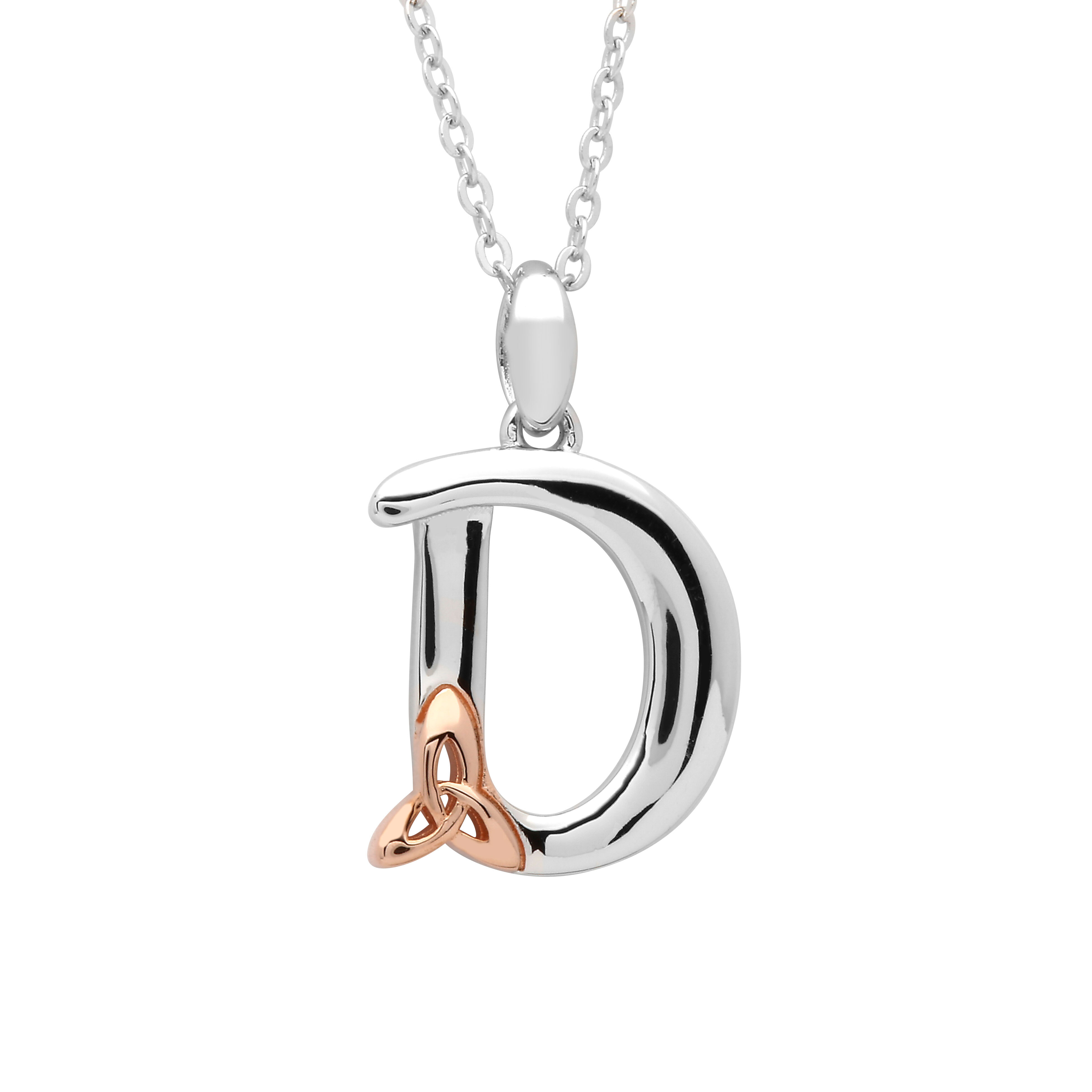 Womens Trinity Knot Necklace in Real Sterling Silver