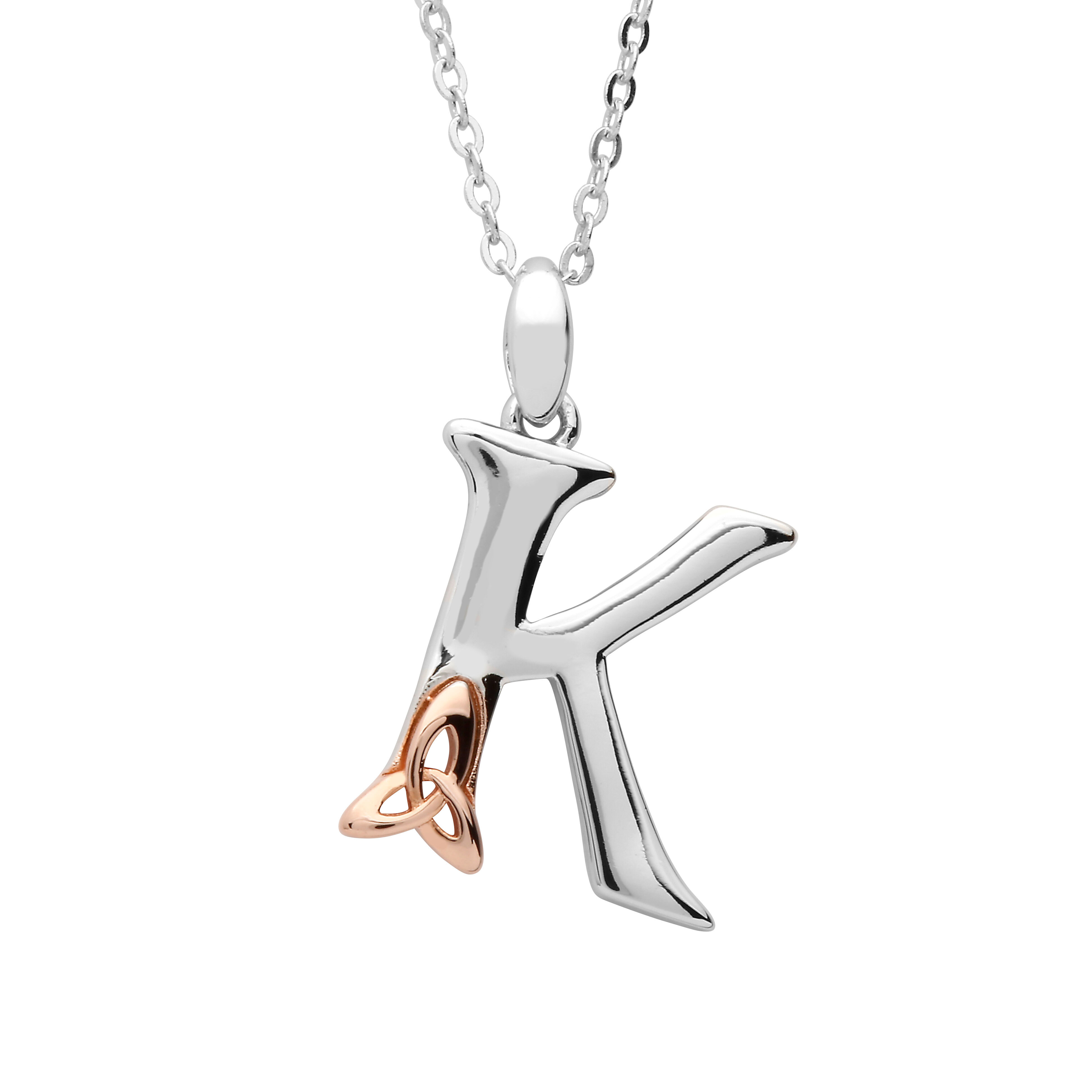 Irish Sterling Silver Trinity Knot Necklace For Women