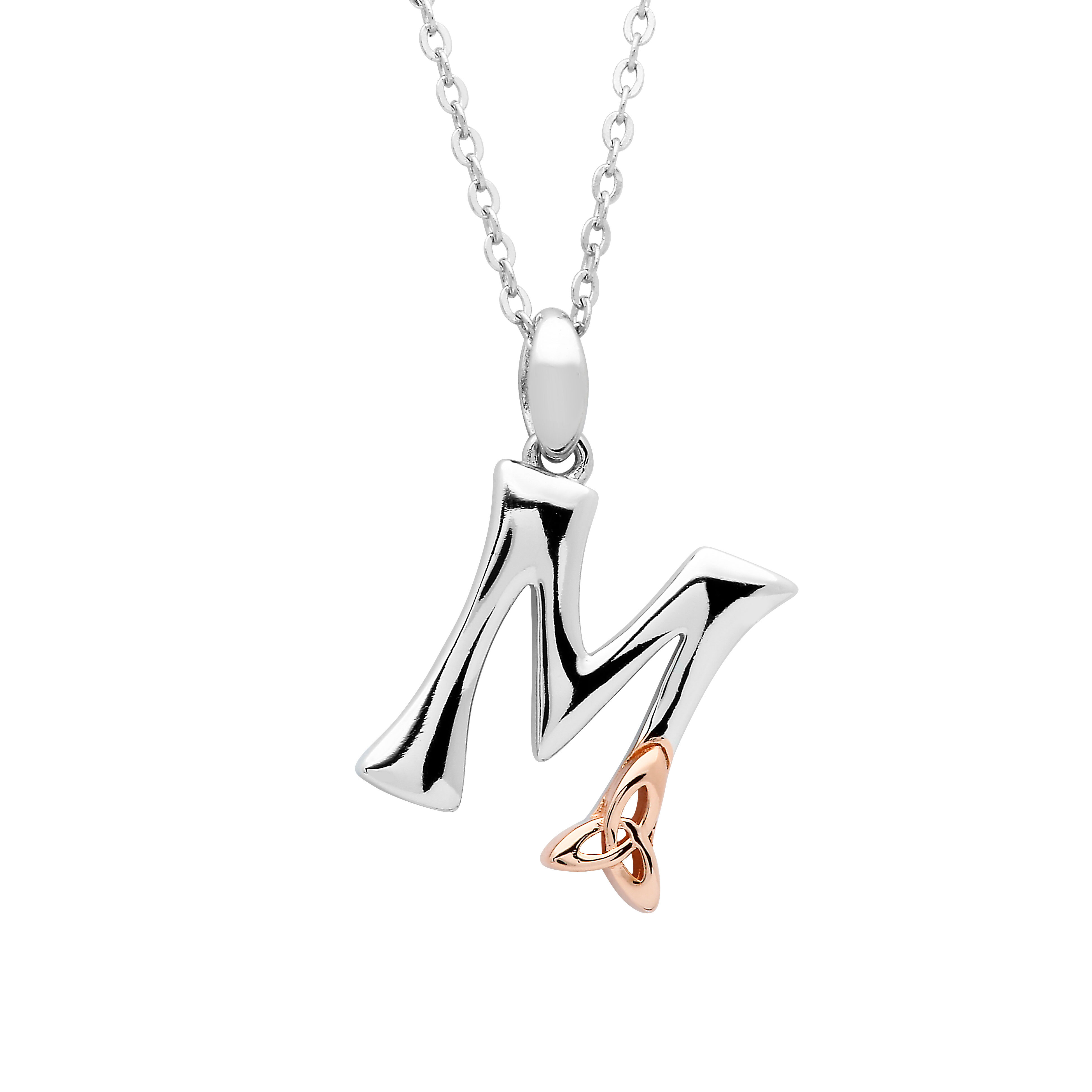 Genuine Sterling Silver Trinity Knot Necklace For Women