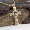 Claddagh & Celtic Cross - Shown with Cable Chain - Gallery