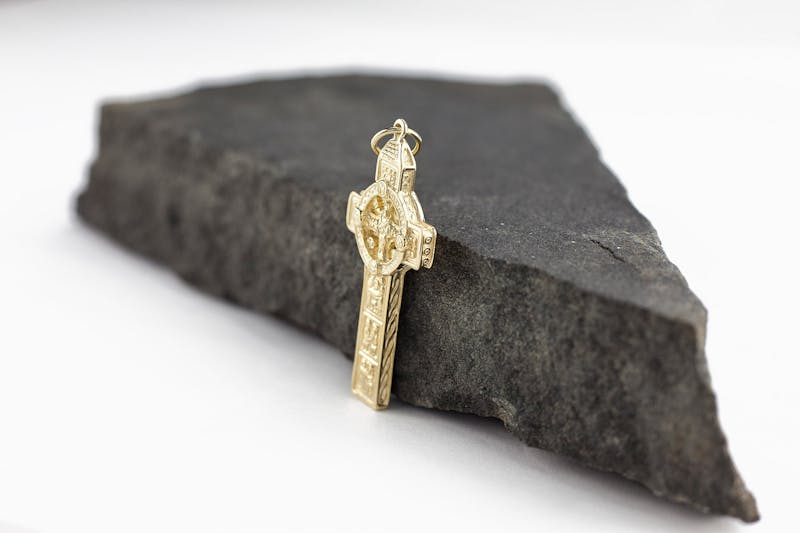 Gold Clonmacnoise Cross of Scriptures, Made in… | My Irish Jeweler