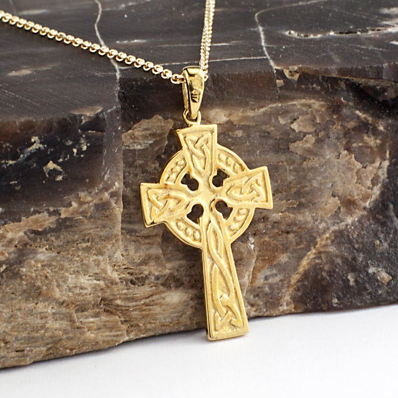 10K Double Sided Small Celtic Cross, From Ireland | My Irish Jeweler