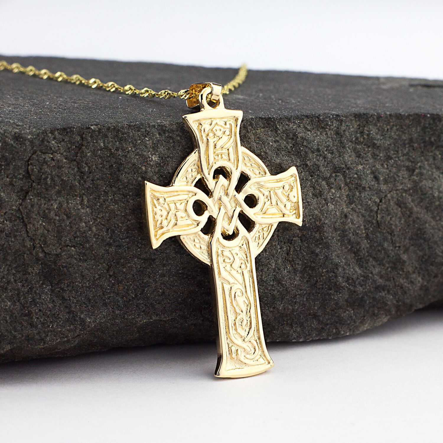 Solid gold sale celtic cross