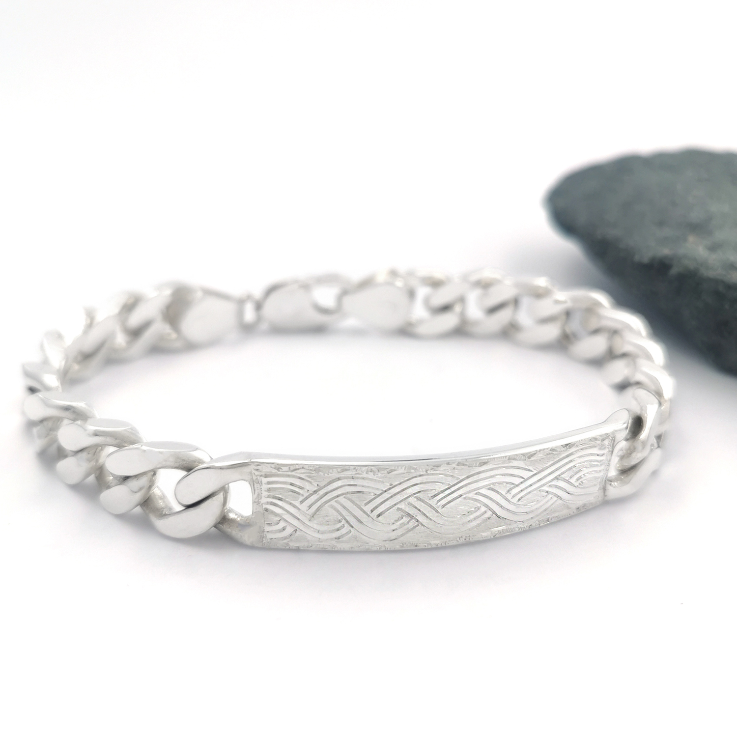 925 Sterling Silver Curb Chain Bracelet For Boys & Men - Forever Silver