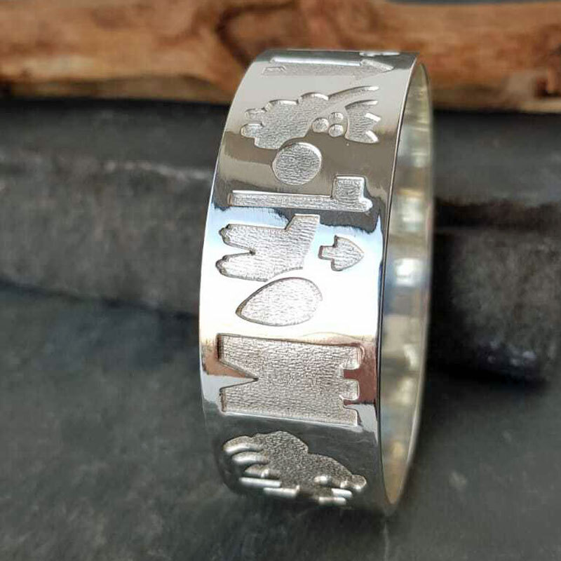 Handmade Sterling Silver History Of Ireland Bracelet