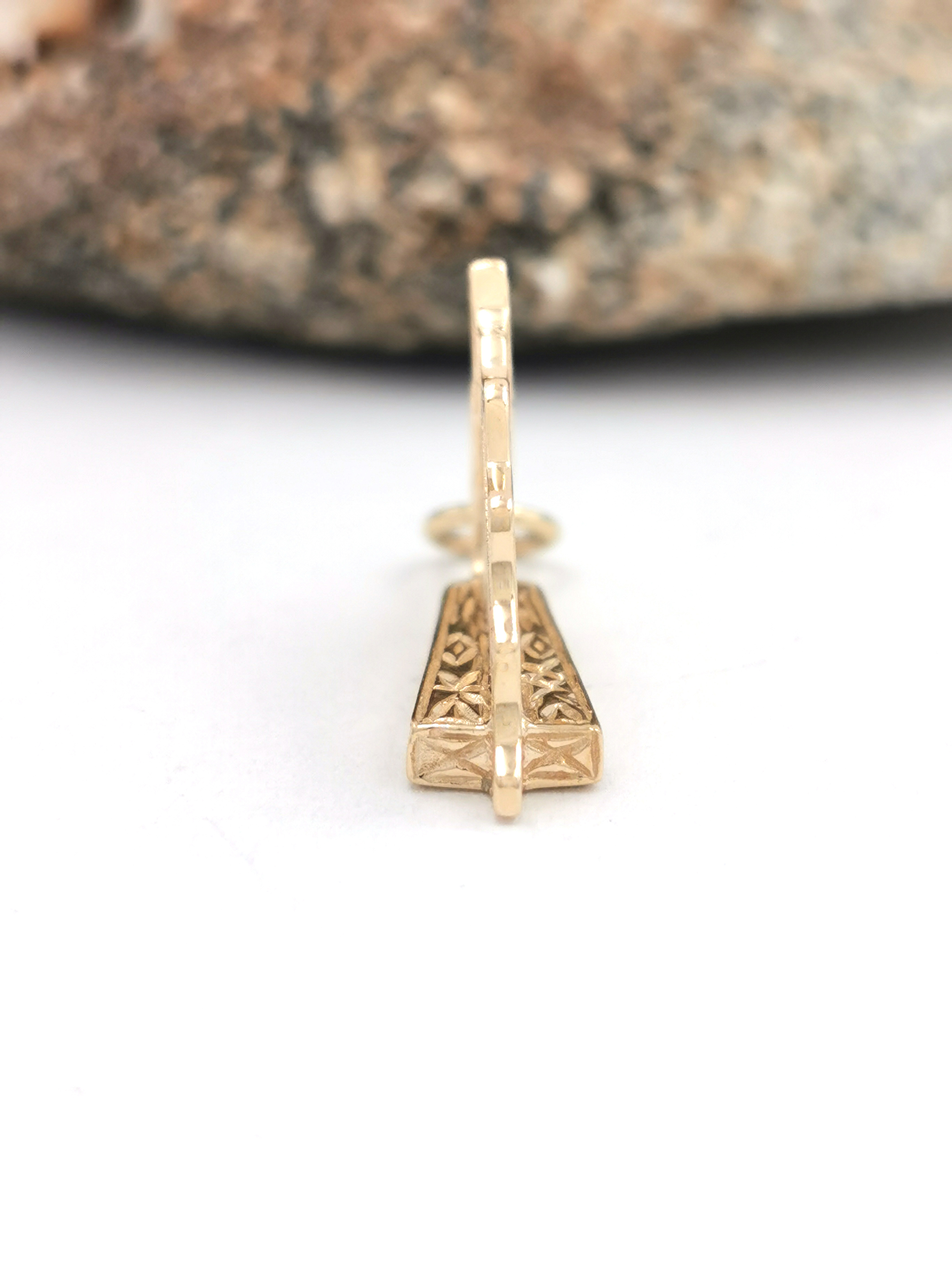 Authentic Yellow Gold Connemara Marble Charm For Women