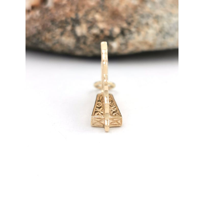 Authentic Yellow Gold Connemara Marble Charm For Women