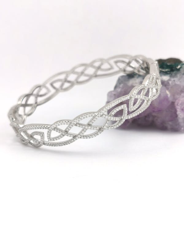 Striking Sterling Silver Celtic Knot Bracelet For Women