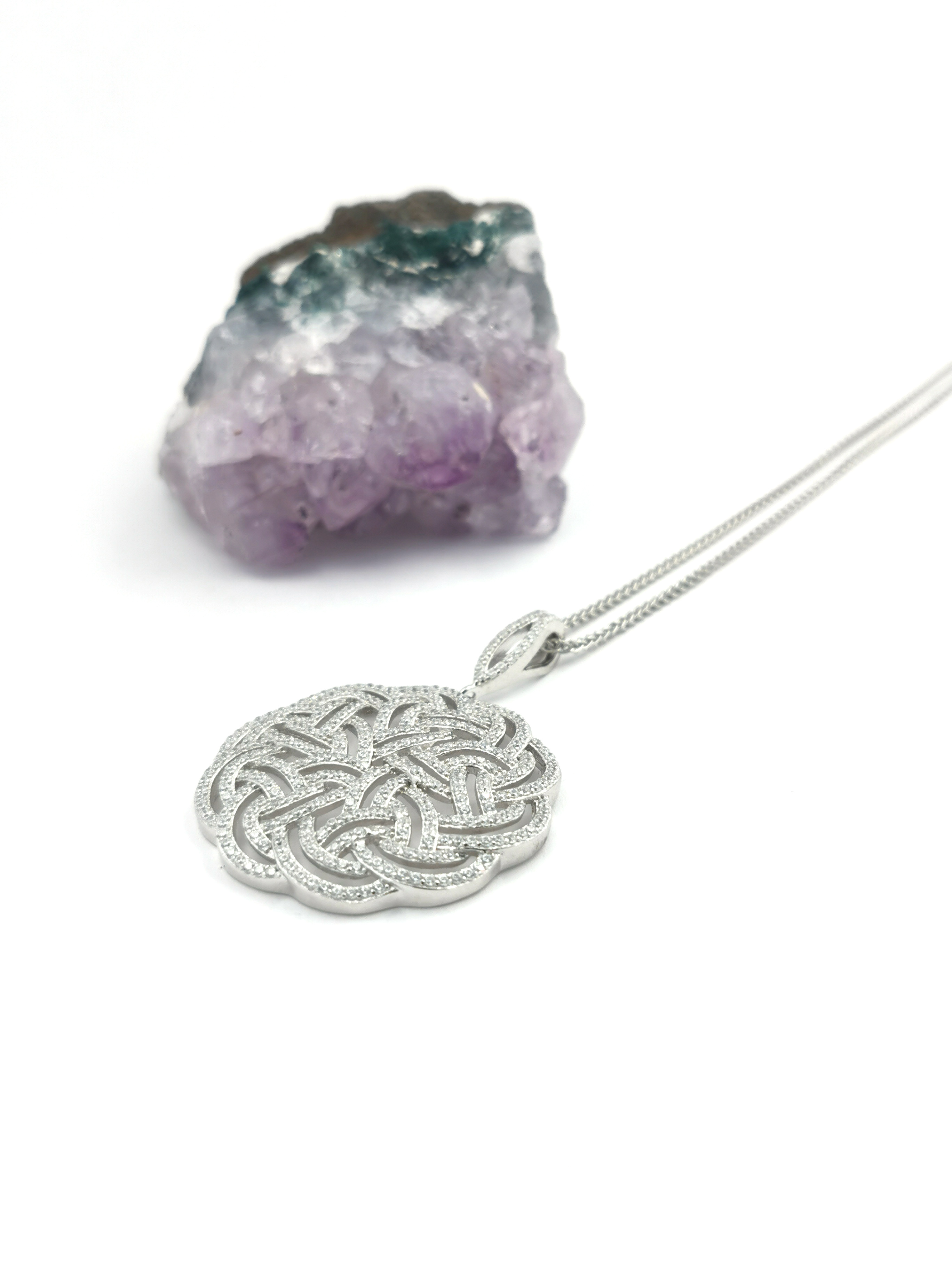 Real Sterling Silver Celtic Knot Necklace For Women