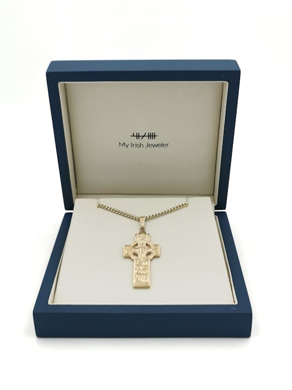 Genuine Yellow Gold Celtic Cross Necklace