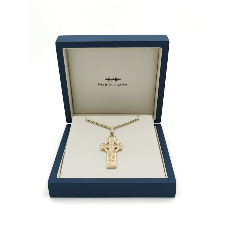 Genuine Yellow Gold Celtic Cross Necklace