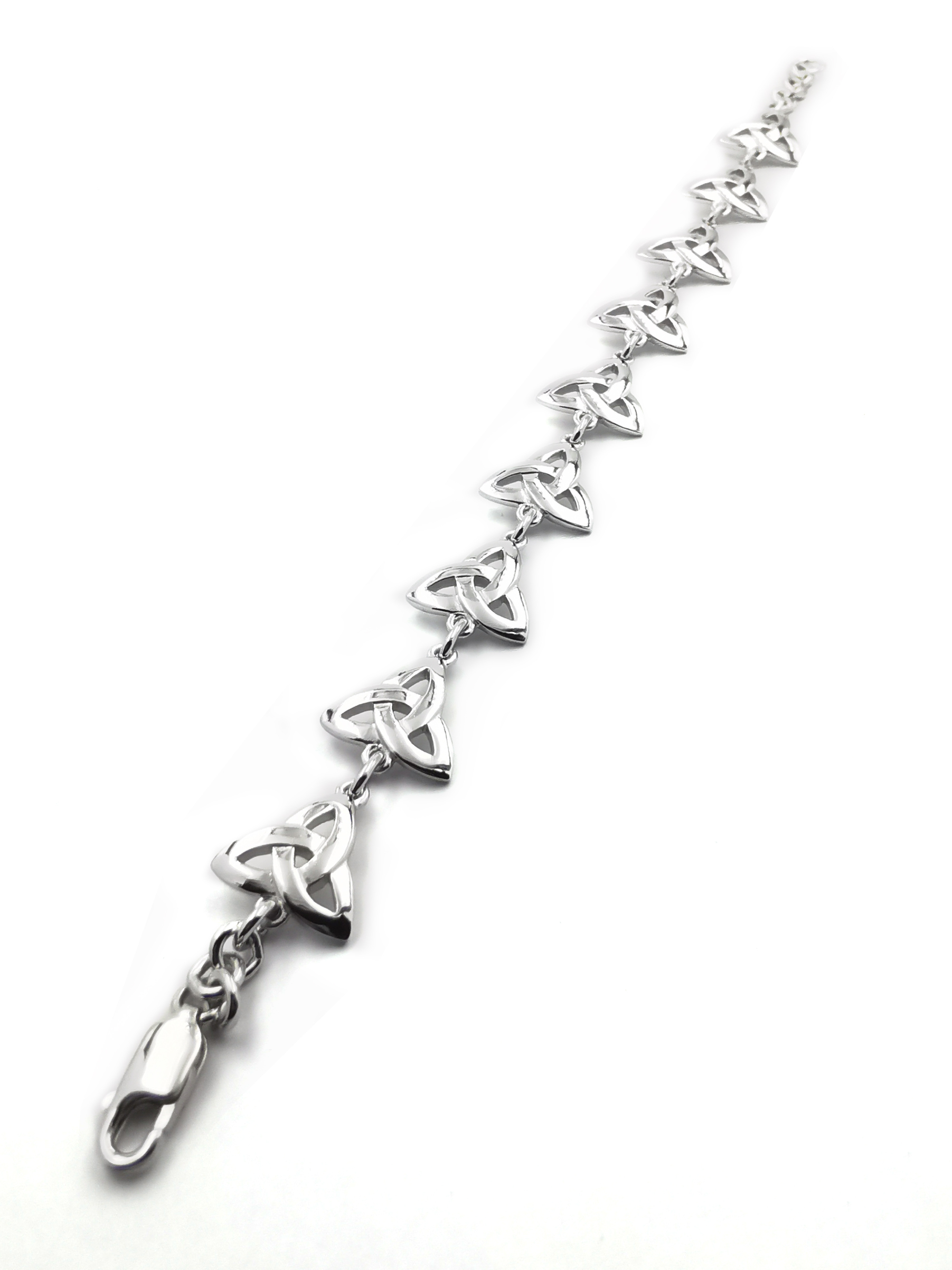 Irish Sterling Silver Trinity Knot Bracelet For Women