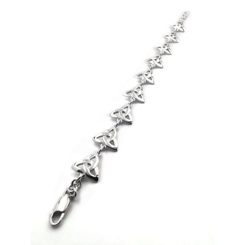 Irish Sterling Silver Trinity Knot Bracelet For Women