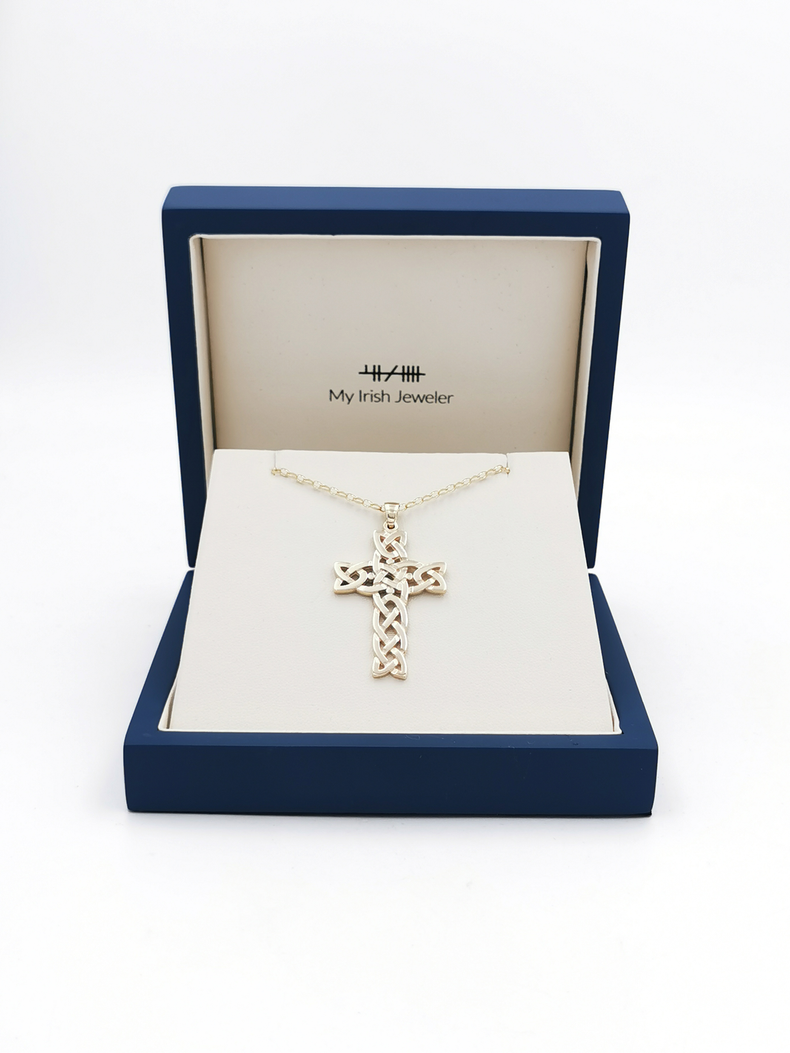 Genuine Yellow Gold Celtic Cross Necklace