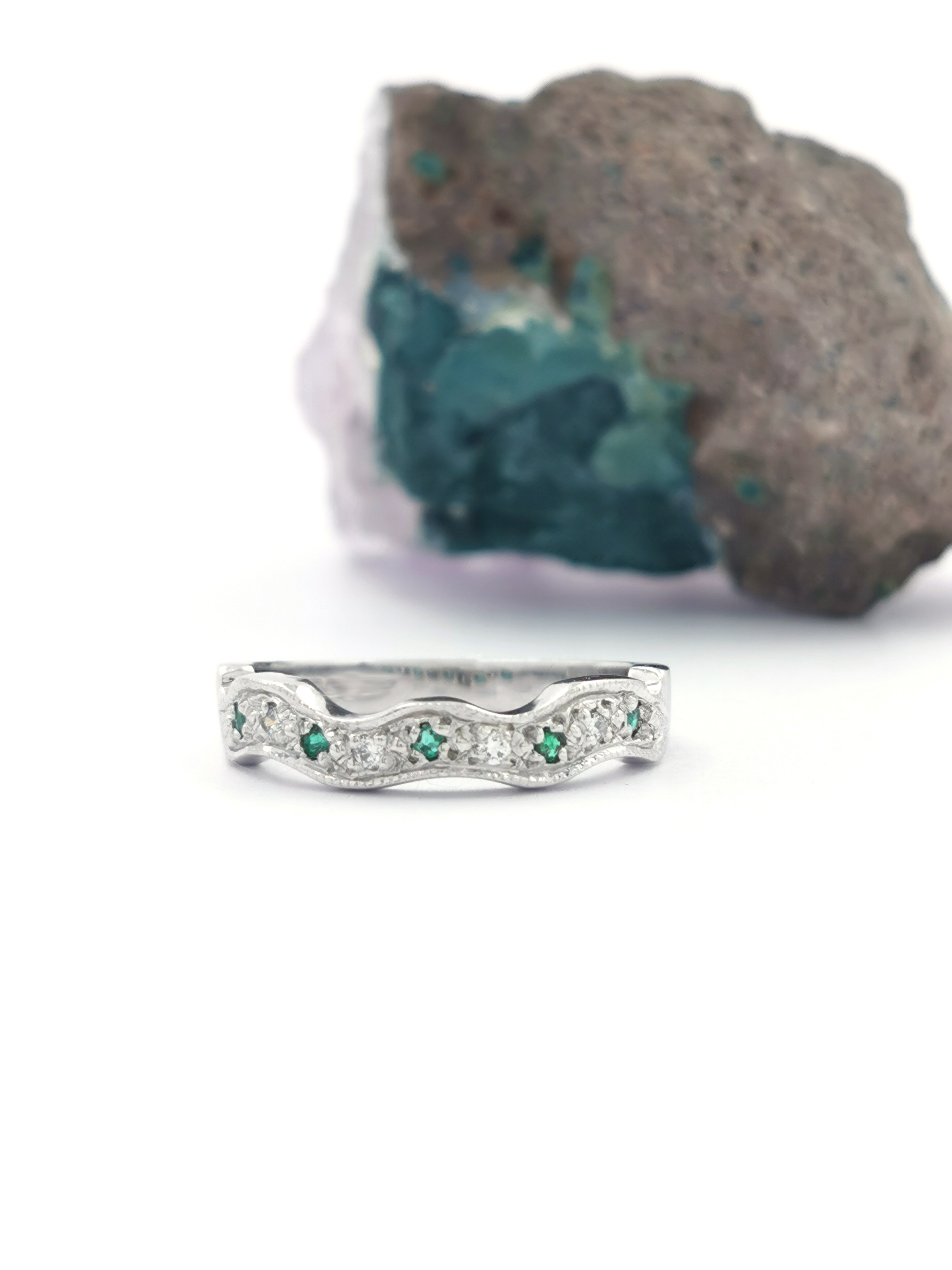 Genuine 14K White Gold Claddagh Ring For Women