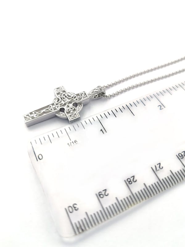 Celtic Cross Necklace in Real Sterling Silver