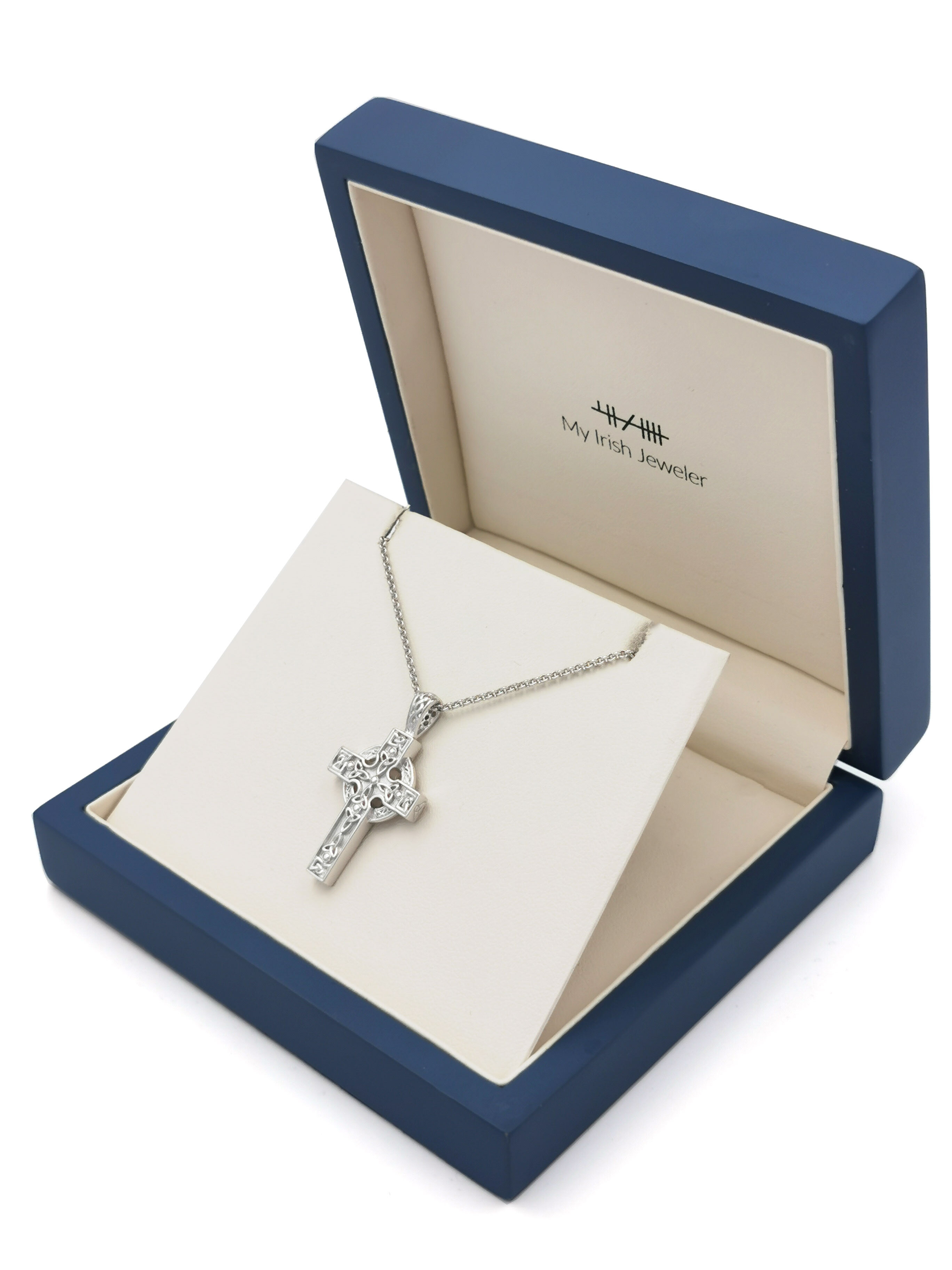 Celtic Cross & Trinity Knot Necklace in Real Sterling Silver