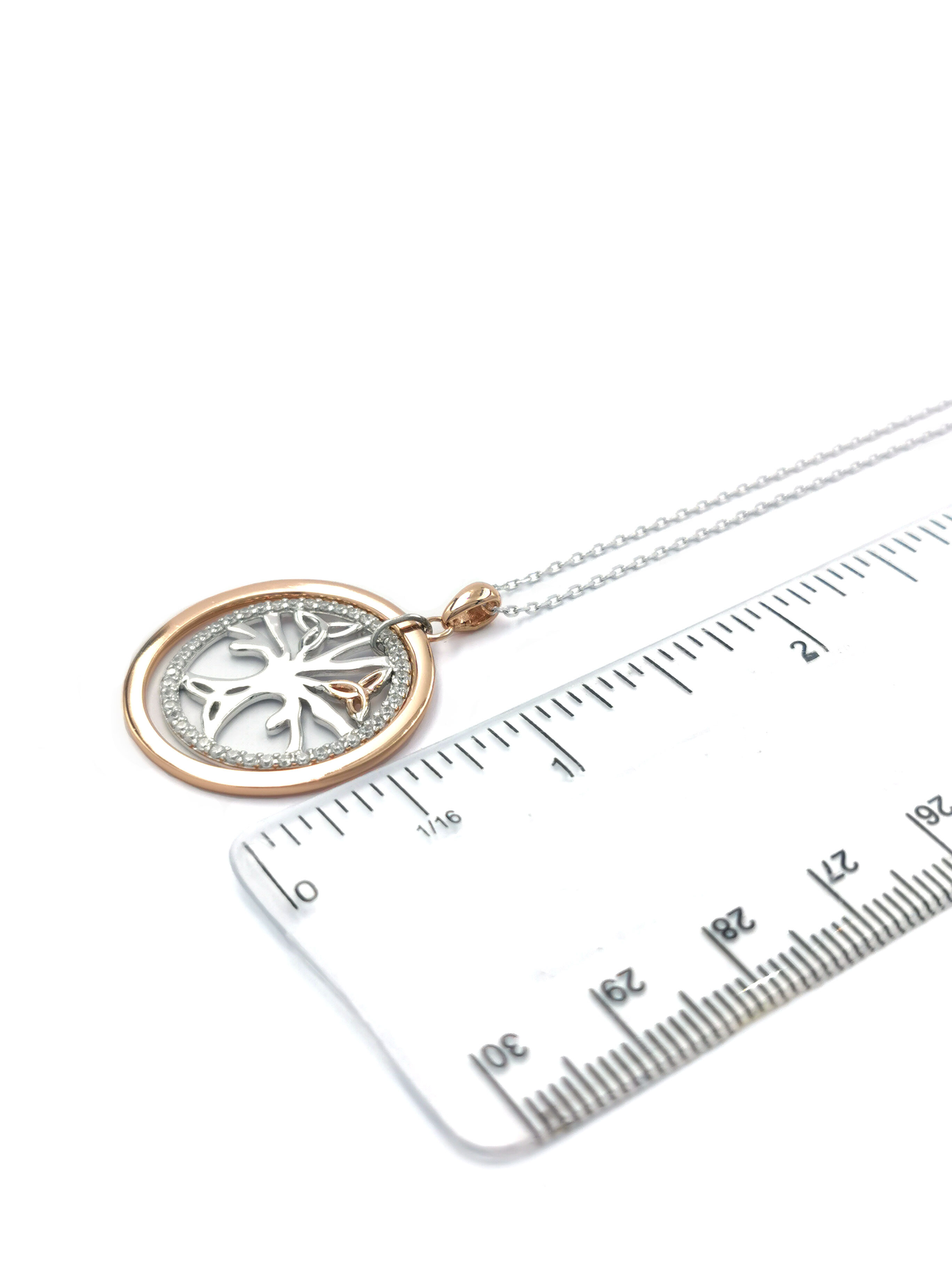 Real Sterling Silver & Rose Gold Tree of Life & Irish Gold Gift Set For Women