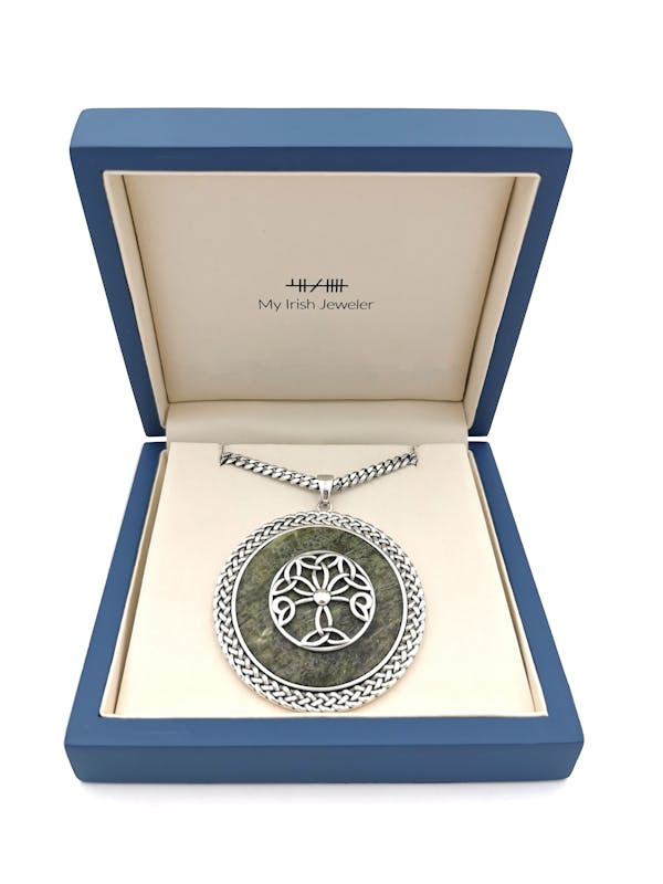 Womens Large Tree of Life Necklace in Real Sterling Silver. In Luxury Packaging.