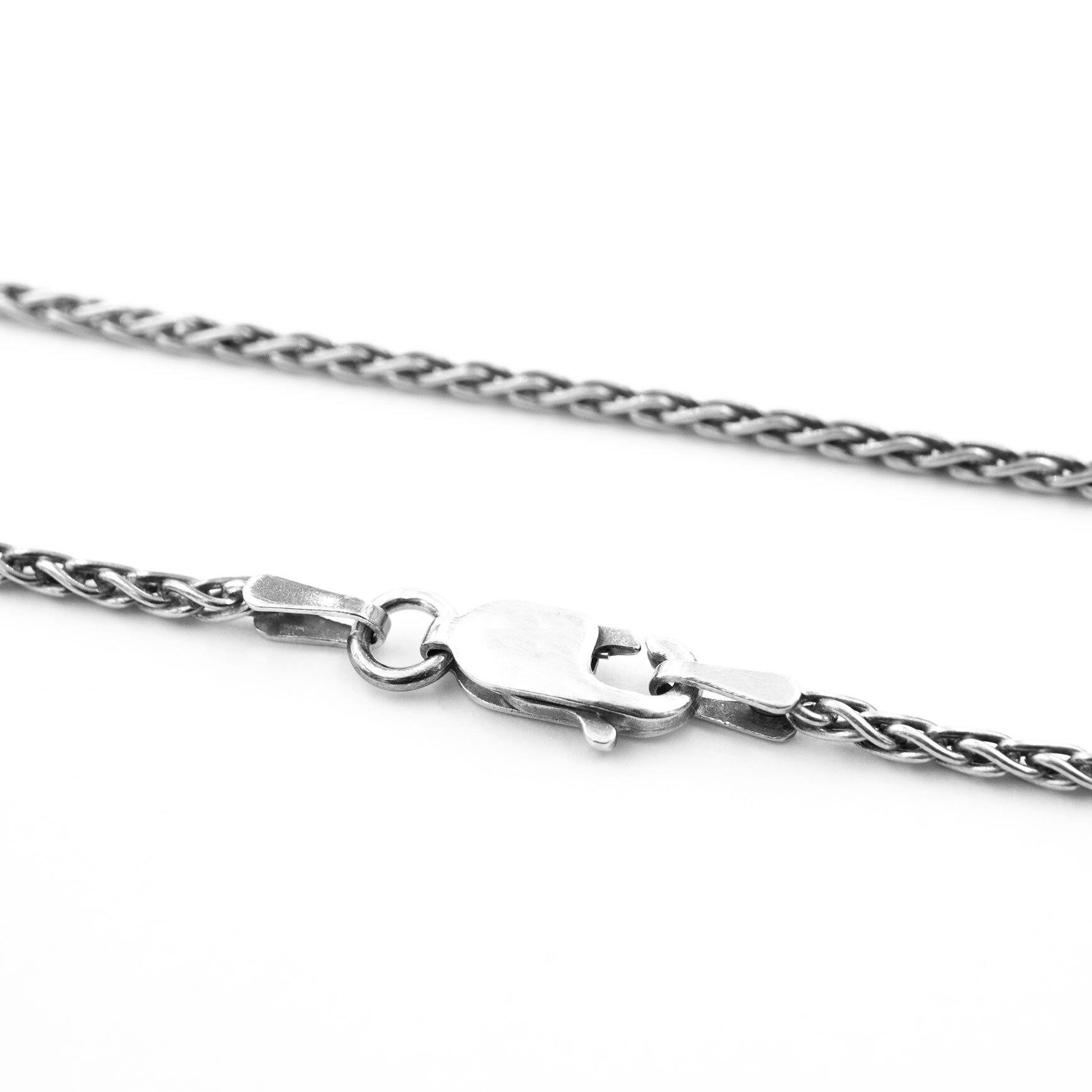 Stainless Steel Wheat Chain Necklace Thick Spiga Chain for Jewelry