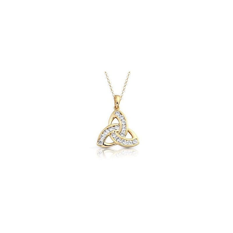 Trinity Knot & Celtic Knot Necklace - Shown with Light Cable Chain