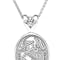 White Gold Family Crest Necklace - Gallery
