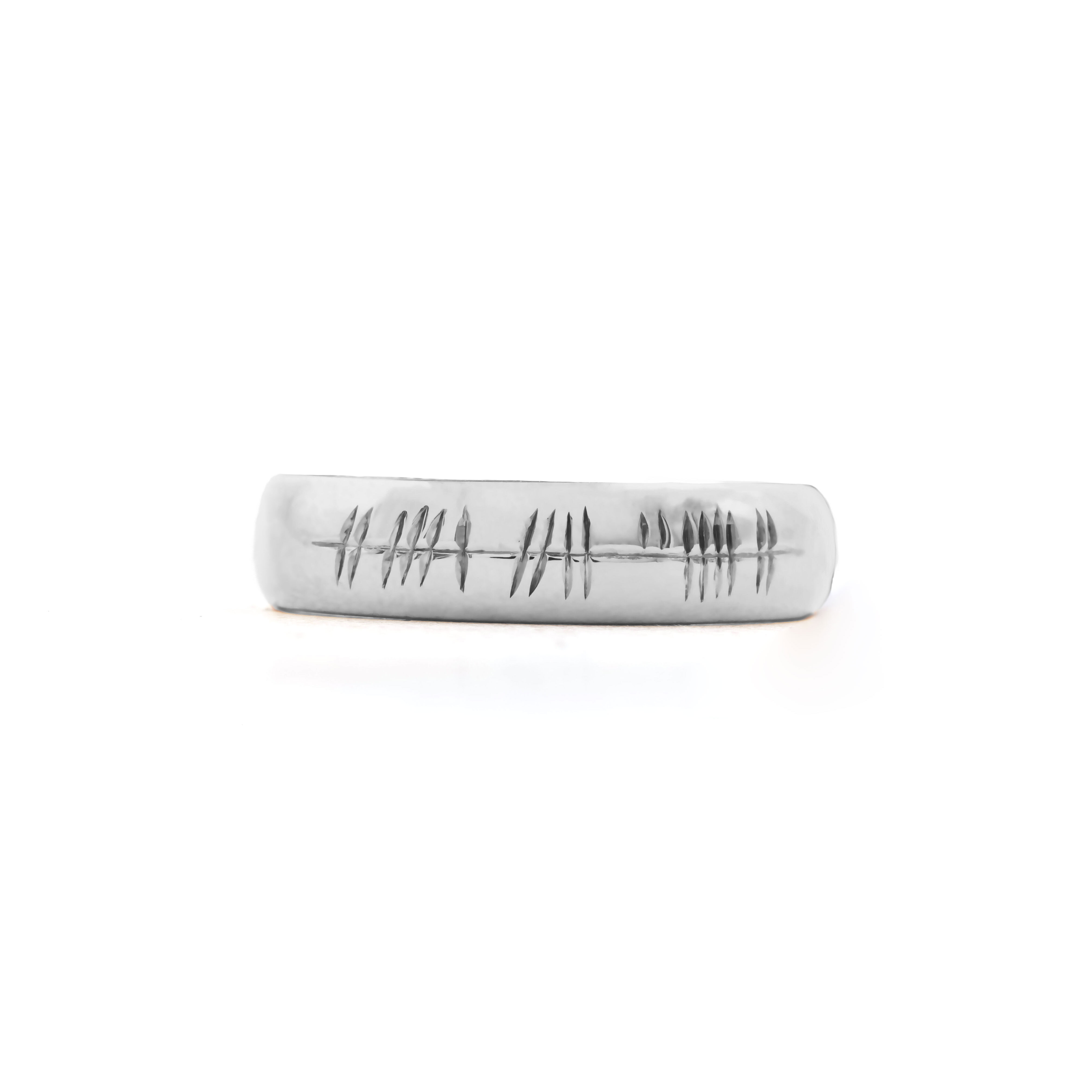 Attractive Platinum 950 Personalisable Ogham Gift Set With a Polished Finish