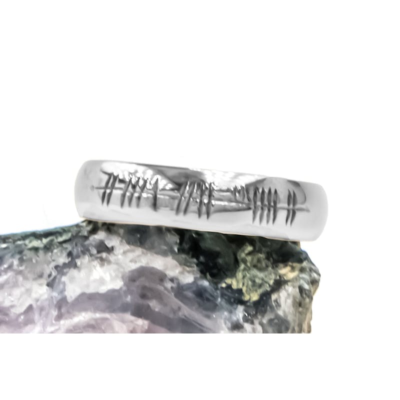 Polished Ogham Customizable 5.0mm Ring in Real Platinum 950