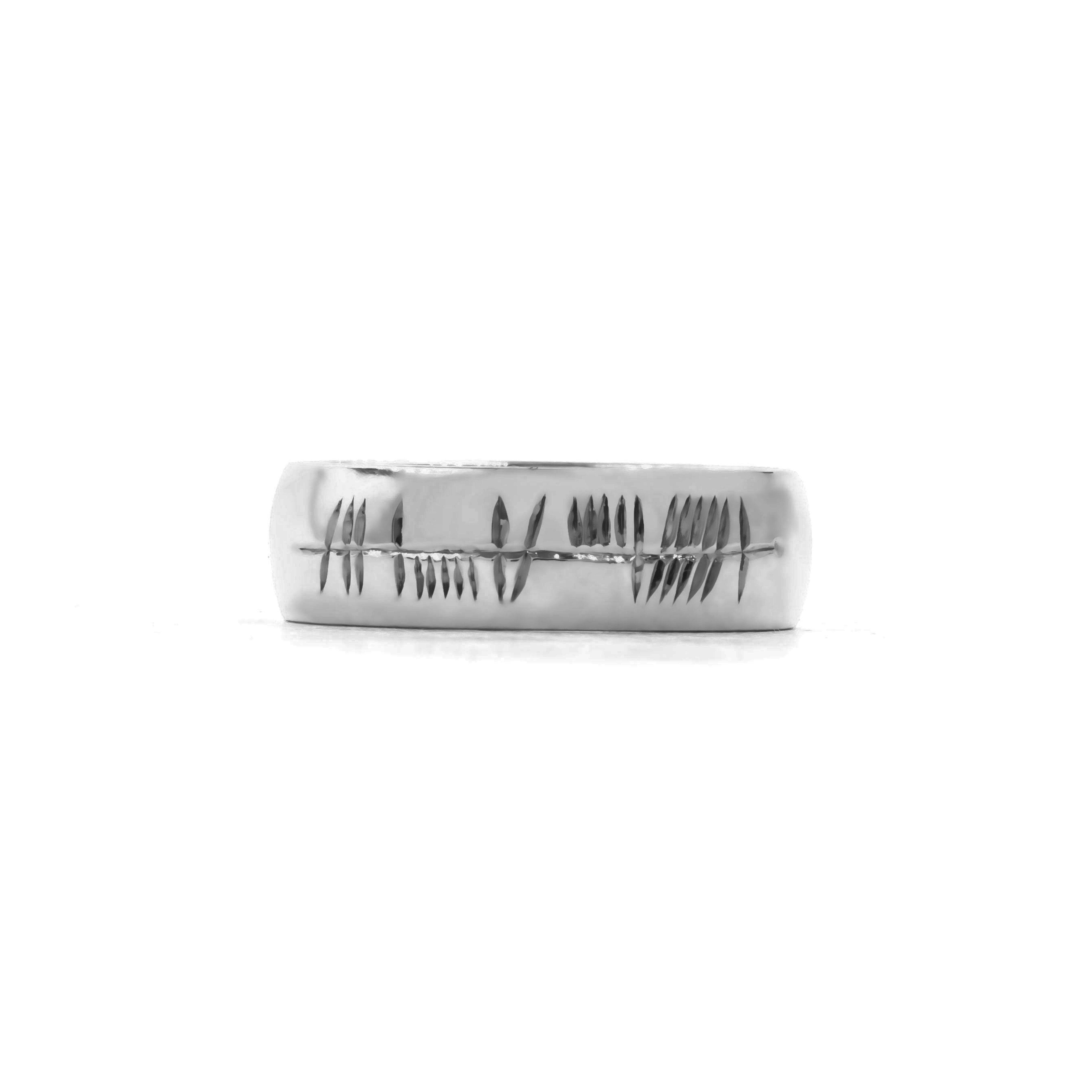 Gorgeous Platinum 950 Ogham Gift Set With a Polished Finish
