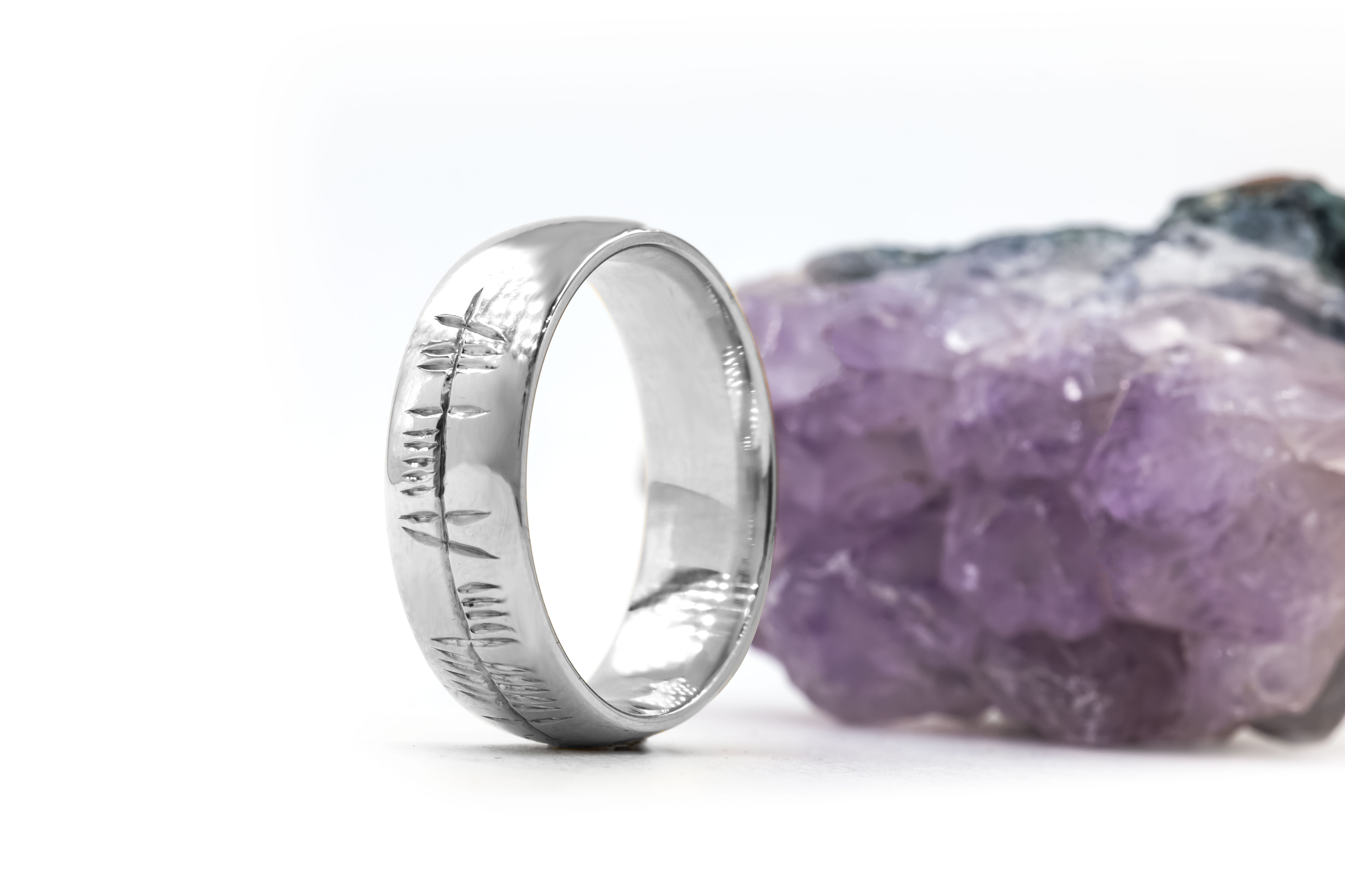 Genuine Polished Platinum 950 Ogham Customisable Gift Set